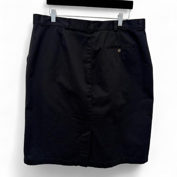 L.L.Bean Women's Pencil Skirt Size 18 Black Cotton Blend - Picture 3 of 6